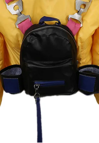 Vista 6 de Taeyue Chaqueta Killjoy para mujer disfraz de Halloween y cosplay con bolsa