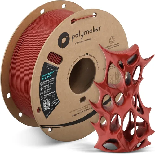 Vista 20 de Polymaker PLA Pro Filament 1.75mm 1KG Black, High-Impact Resistance Tough, High Speed Up to 300mm/s, Clean Surface, Low-Warp, Easy to Print on