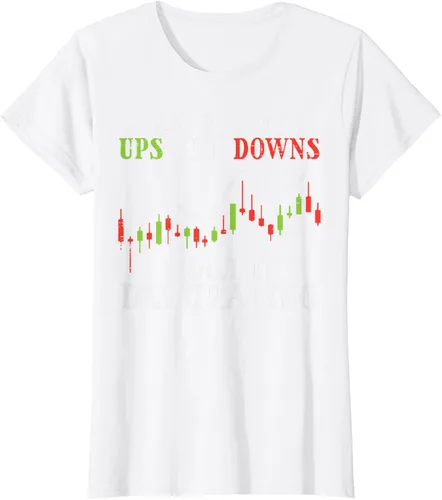 Vista 17 de Life Ups And Downs Day Trading Crypto Stock Market Trader T-Shirt, Negro