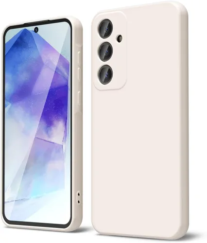 Vista 162 de oakxco Funda para teléfono Samsung Galaxy A12 con agarre de silicona líquida, linda delgada fina suave cubierta de gel de goma TPU lisa para mujeres