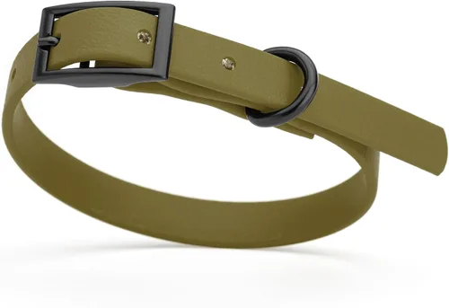 Vista 42 de Dogline Biothane - Collar impermeable para perro con hebilla de liberación rápida, resistente cincha de nailon recubierta con resistente y a prueba