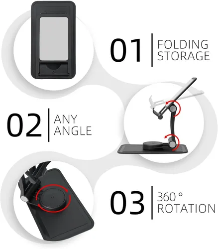 Vista 7 de Monkey Astronauta Soporte de teléfono para escritorio, ajustable, accesorios de viaje para teléfono móvil/iPad/Tableta, soporte para teléfono celular