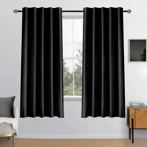 Vista 61 de MIULEE Cortinas de terciopelo de 84 pulgadas de largo, juego de 2 paneles para dormitorio, con pestaña trasera plisada, de lujo, aislamiento