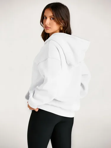 Vista 4 de EFAN - Sudadera con capucha para mujer - Sudadera de vellón sobredimensionada con mangas largas para otoño e invierno, ropa de moda inspirada