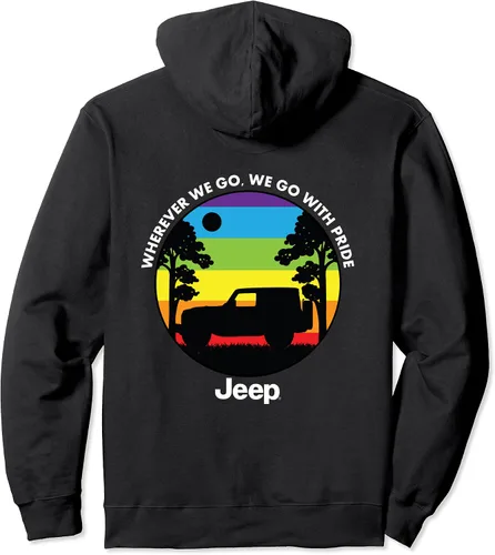 Vista 2 de Jeep Sudadera con capucha We Go With Pride (estampado delanterotrasero), Negro, S