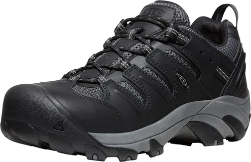 Vista 14 de KEEN Utility - Zapato de acero con puntera de Lansing, de altura baja para hombre negro (Bison/Black)