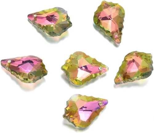 Vista 12 de 20pcs checa facetado cristal barroco lámpara colgante gota perlas Suncatcher 0.866 in febrero amatista púrpura piedra natal