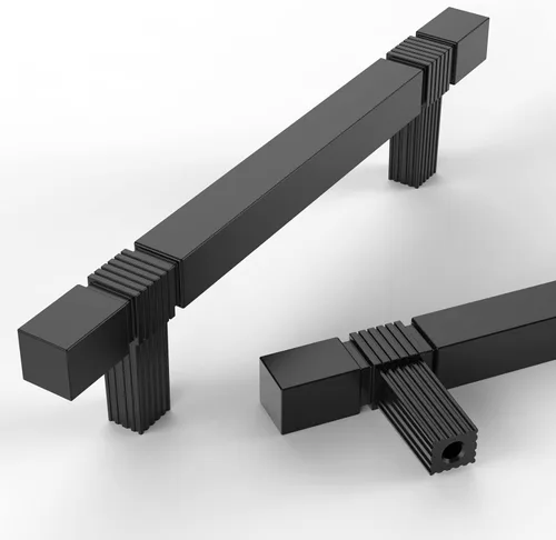 Vista 9 de Asidrama - Paquete de 6 manijas de gabinete de cocina color níquel satinado cepillado de 3.75 pulgadas (96mm), tiradores para gabinete, accesorios