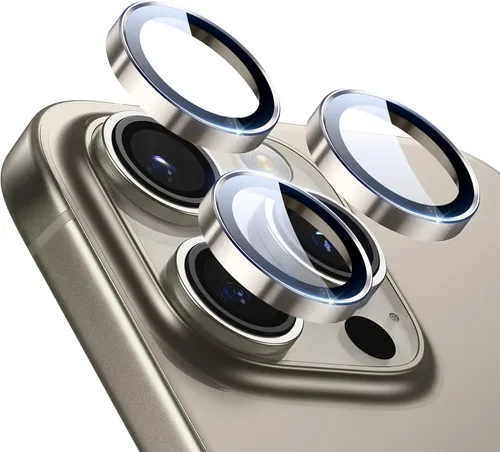 Vista 14 de ESR Protector de lente de cámara para iPhone 15 Pro Max/15 Pro/14 Pro Max/14 Pro, protector de lente individual HD ultra resistente, vidrio templado