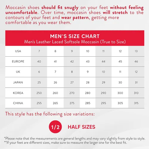 Vista 6 de Minnetonka Mocasines de piel con cordones para hombre, Marrón