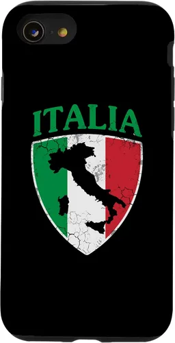 Vista 18 de Italia Flag Crest Italy Italian Family Vintage Distressed Case for iPhone 17