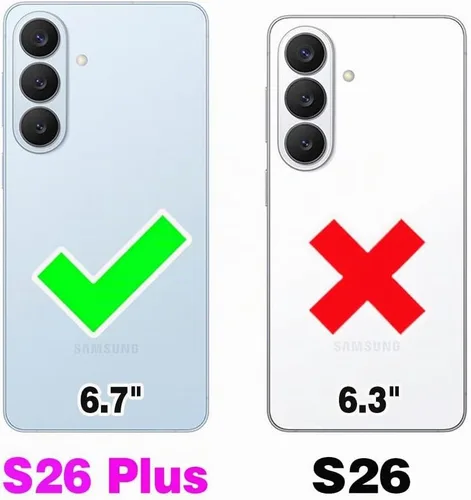 Vista 2 de Asuwish Funda de teléfono para Samsung Galaxy S26 Plus S26+ 5G con protector de pantalla de vidrio templado y tarjetero con soporte para tarjetero