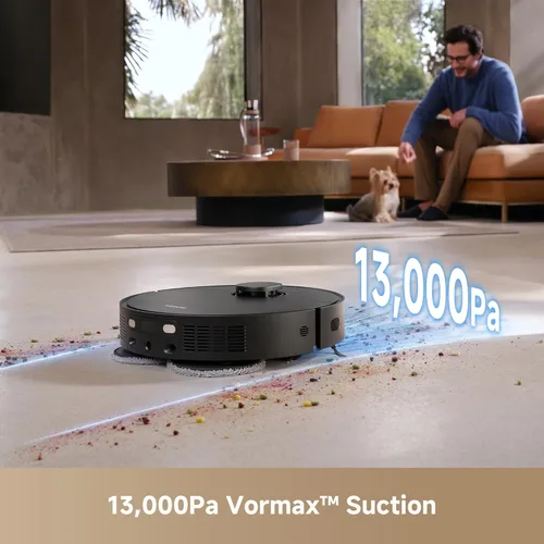 Vista 2 de DREAME L40s Ultra CE Robot Aspirador y Trapeador Combo con muelle de autovaciado, succión de 13,000 Pa, fregona autolimpiante y elevación
