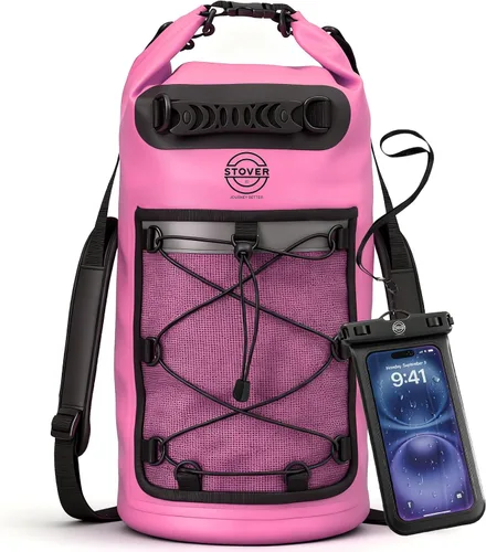 Vista 19 de STOVER 5/10/25/30/40/55L Waterproof Dry Bag- Roll-Top Backpack w/Phone Case- Kayaking, Hiking, Camping, Boating- Men/Women