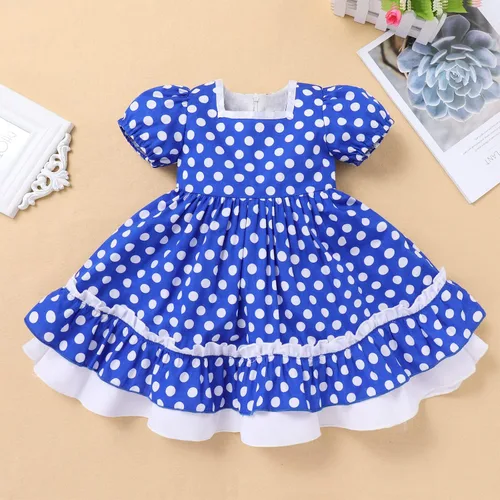 Vista 7 de Vestido de lunares para niña, ocasiones especiales, retro, de los años 50, vintage, clásico, vestido de fiesta de té