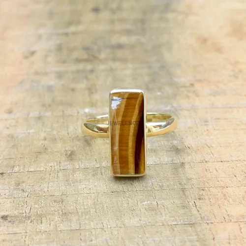 Vista 9 de Anillo de plata de ley maciza superpuesta de oro amarillo de 18 quilates para mujer, anillo de compromiso de plata esterlina, juego de bisel
