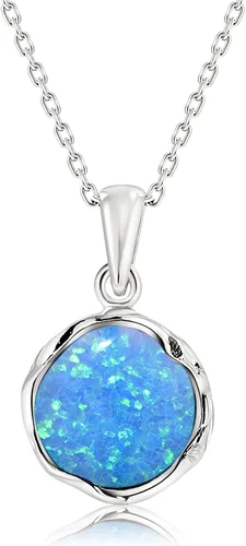 Vista 21 de 925 Sterling Silver Gemstone Necklace Women - Gemstone Pendant Necklace Silver- Birthstone Necklace - Silver Jewelry for Women- Minimalist Jewelry