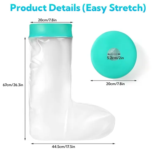 Vista 6 de VZZNN Fundas de fundición para patas de ducha, paquete de 2 fundas impermeables para patas de ducha, funda de ducha reutilizable para protector