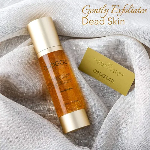 Vista 8 de OROGOLD Peeling profundo multivitamínico de 24 K, con vitamina C y ácido mandélico OROGOLD Exclusivo - Exfolia suavemente la piel muerta - Limpia