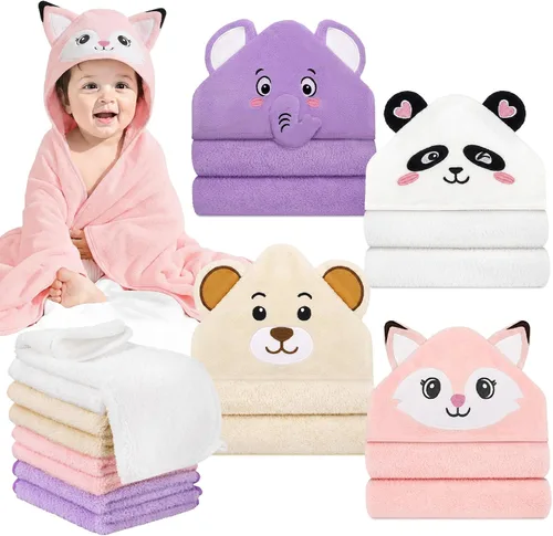 Vista 11 de Juego de 12 toallas de baño para bebés y niños pequeños