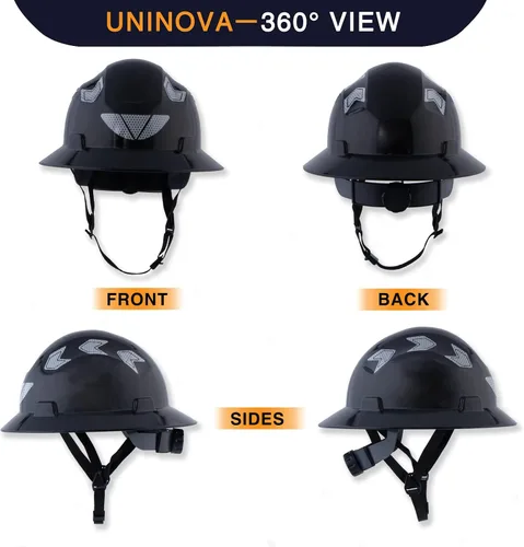 Vista 2 de Casco de seguridad de ala completa, clase eléctrica E, aprobado por ANSI Z89.1, aprobado por la OSHA, cascos de construcción para hombres, adultos
