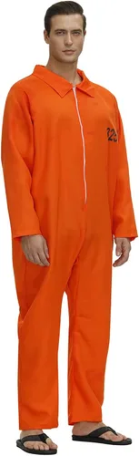 Vista 7 de Lehauya - Disfraz de astronauta para hombre, traje de vuelo del piloto, enterizo de prisionero, para Halloween, disfraces para adultos
