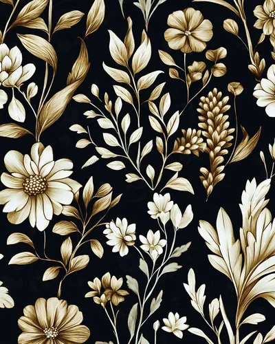 Vista 20 de BOKEBEVE Papel Pintado Vintage de Despegar y Pegar Hojas Papel de Contacto Oro Negro Floral para Estante de Libros Forro de Cajón Amigable