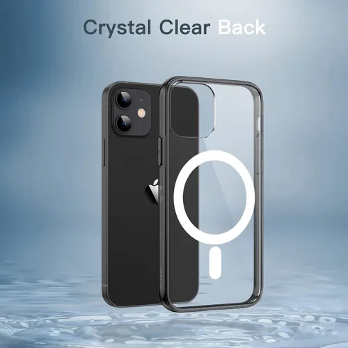 Vista 5 de JETech Funda magnética para iPhone 12/12 Pro, color negro Compatible con MagSafe, funda protectora a prueba de golpes, resistente a los arañazos