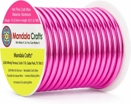 Vista 34 de Mandala Crafts - Alambre de aluminio anodizado de calibre 22 para hacer joyas - 137.2 m de alambre flexible surtido y coloreado - Doble para bonsái