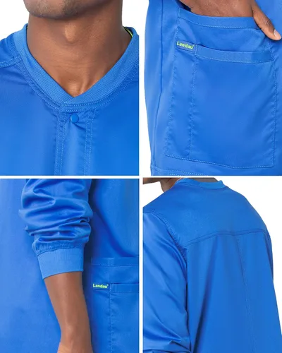Vista 4 de Proflex 3170 - Chaqueta médica elástica de 3 bolsillos para hombre