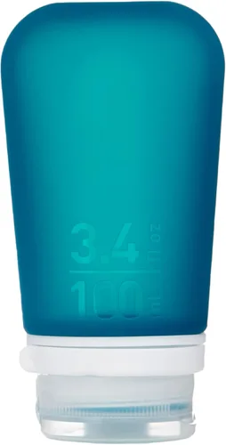 Vista 40 de Humangear GoToob, pequeño padre, Agua (Aqua)), HG3161 Refillable & Leak-Proof Silicone Travel Size Bottles with Locking Cap for Toiletries