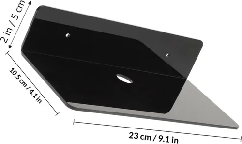Vista 3 de jojofuny Estantes flotantes de acrílico, estante de pared, soporte para altavoz, estantes colgantes para dormitorio, estante de exhibición montado