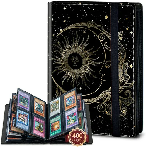 Vista 27 de Rossy Carpeta de tarjetas con 4 bolsillos, carpeta de tarjetas intercambiables, álbum de colección de tarjetas, para 160 tarjetas, carpeta
