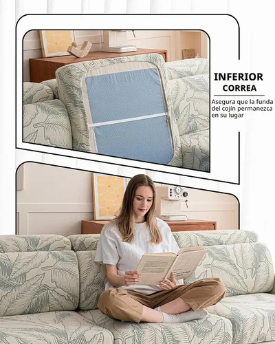 Vista 5 de Funda para sofá lavable, fundas para sofá seccional, fundas de sofá para 3 cojines, protector de sofá en forma de L apto para mascotas, fundas