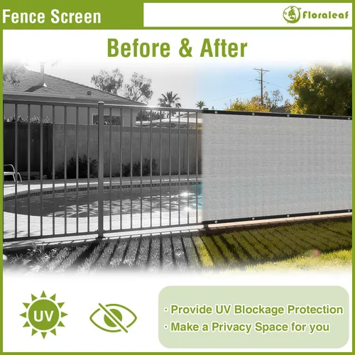 Vista 3 de Rejilla de privacidad de 6 x 12 pies para valla de privacidad, malla de malla resistente para pared al aire libre, jardín, patio, balcón, gris claro