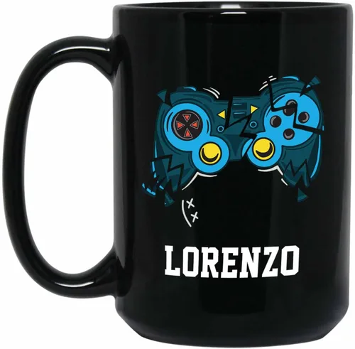 Vista 18 de Taza de café de fútbol personalizada con nombre, regalos para hombres, mujeres, amantes del fútbol, taza de cerámica negra personalizada de 11 onzas