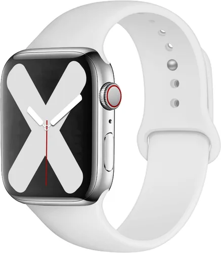 Vista 20 de Saucyi Compatible con Apple Watch Band 1.614 in 1.575 in 1.496 in 1.929 in 1.772 in 1.732 in 1.654 in, correa deportiva de silicona suave con cierre