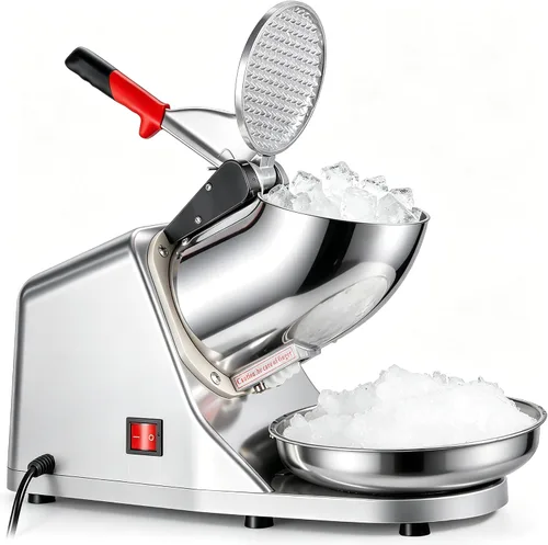 Vista 9 de Máquina para picar hielo F2C, 300 watts, para preparar raspados, 143 libras, Anaranjado
