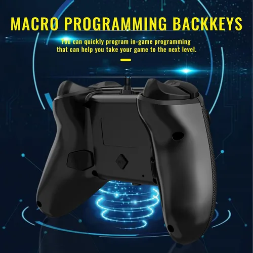 Vista 3 de Snail Bear Wired Gaming Controller for Xbox One, Xbox One S, Xbox One X, Windows 108.187 PC, Black