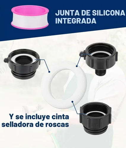 Vista 9 de Adaptador de tanque IBC de 3 tamaños, 2.44" fino, 2" fino, 2" fino, 2
