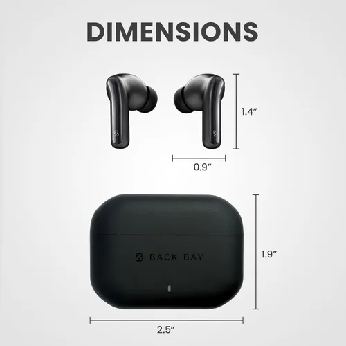 Vista 8 de FirstClass - Auriculares inalámbricos con cancelación de ruido, Bluetooth 5.4, auriculares inalámbricos Bluetooth con cancelación de ruido, Negro