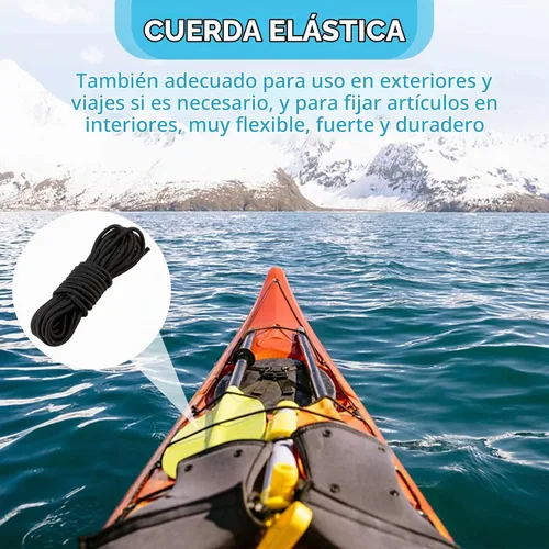Vista 3 de CLIO Kit de aparejo de cubierta de kayak, cuerda elástica de 8 pies