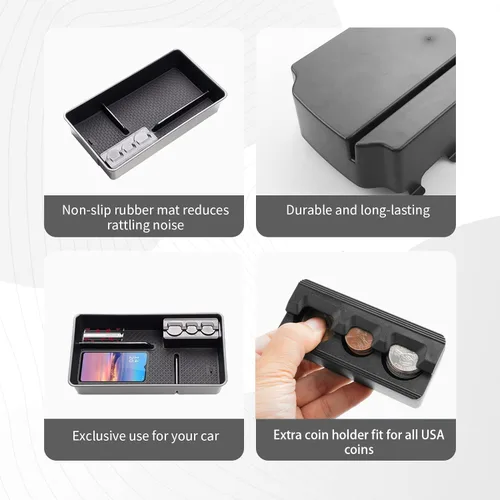 Vista 3 de CDEFG Organizador de accesorios de consola central para Nissan Altima 2019, 2020, 2021, 2022, 2023, 2024, 2025, Nissan Altima, bandeja de inserción
