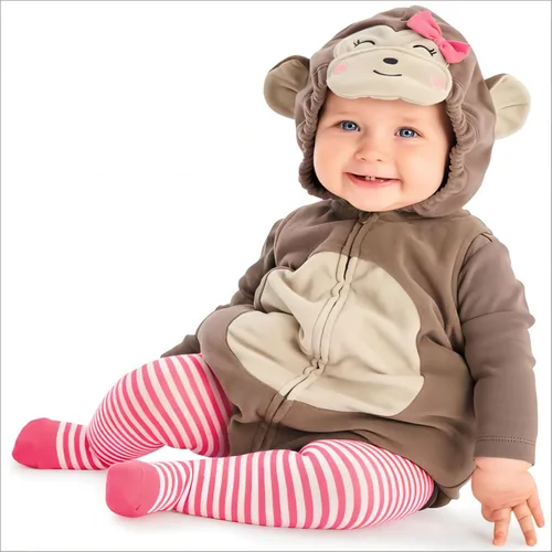 Vista 2 de Disfraz de Halloween para bebé, niño, niña, disfraz de frutas de animales, con cremallera, con capucha, medias para cosplay