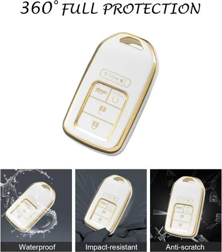 Vista 10 de Funda para llavero Honda compatible con Accord Civic CRV Pilot Odyssey 5 botones, carcasa de TPU suave para llaves