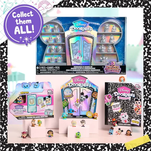 Vista 6 de DOORABLES Disney Academy Surprise Locker 3 Pack, juego de figuras coleccionables, los estilos pueden variar, obsequios navideños, regalos