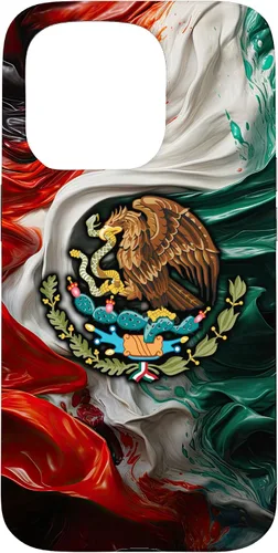 Vista 14 de Funda para iPhone 17 con diseño de bandera mexicana ahumada del orgullo de México del Cinco de Mayo