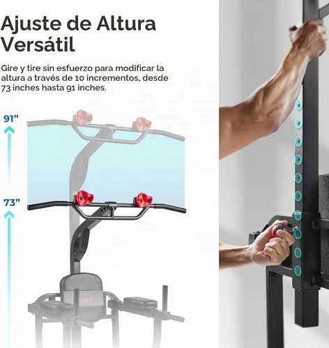 Vista 6 de Sunny Health & Fitness Power Tower and Dip Station for Home Training