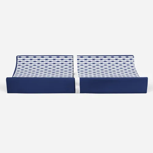 Vista 5 de Bacati - Funda acolchada para cambiador Aztec Kilim azul marino