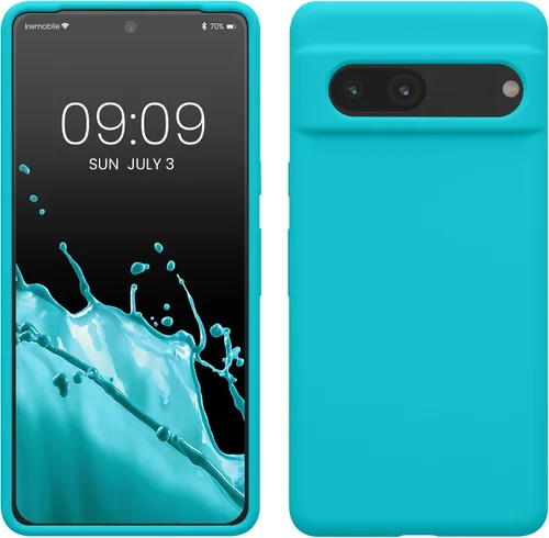 Vista 14 de kwmobile Funda compatible con Google Pixel 7 - Funda de silicona TPU con acabado suave - Piedra antigua